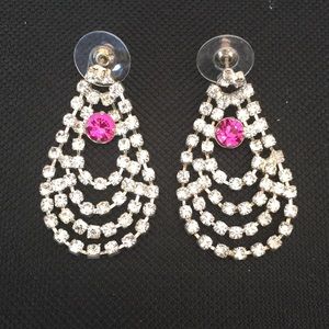 Sparkly Drop Earrings Vintage